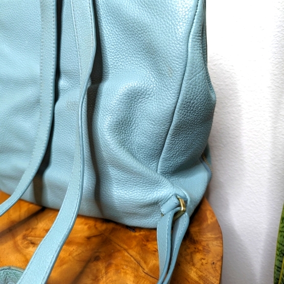 Fossil Claire Aqua Teal Leather Backpack - Picture 5 of 14